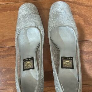 Nina Silver Sparkle Heels